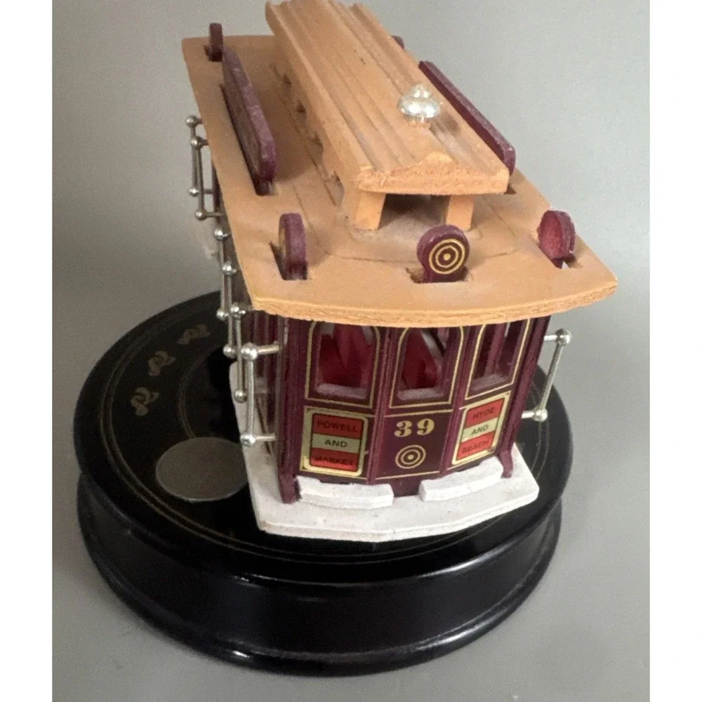 Working I Left My Heart In San Francisco Rotating Cable Car Music Turntable